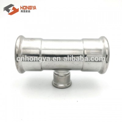 Stainless Steel DVGW Press Plumbing PIPE Fitting TEE M TYEP