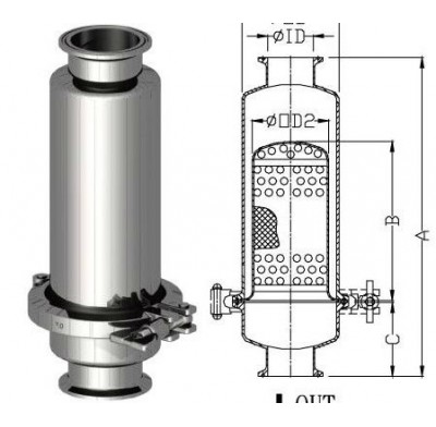 sanitary stainless steel filter