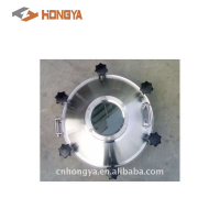 SS304 Sanitary Stainless Steel Round Pressure Manhole With Flange Sight Glass